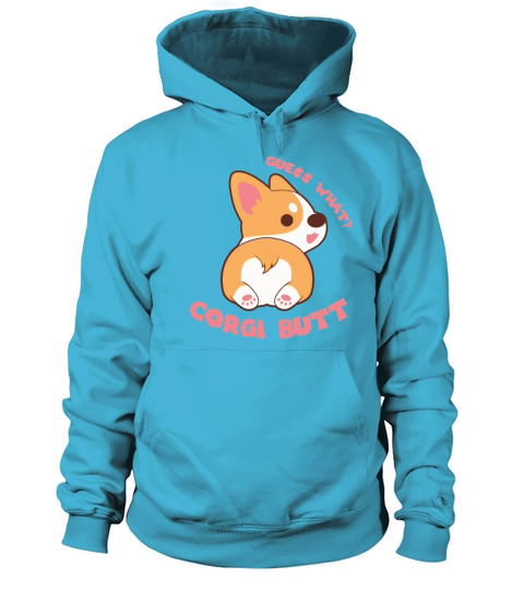 Guess What Corgi Butt Funny Dog Lover Gift design Women's Hoodie