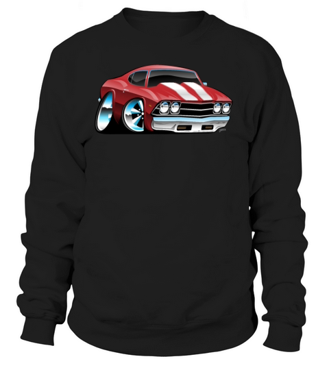 Classic American Muscle Car Cartoon Women's Sweatshirt