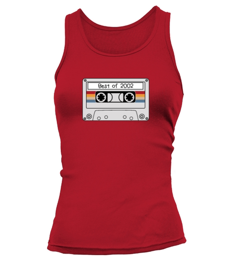 Audio Cassette Vintage 2002 18th Birthday 18 Years Women's Tank Top
