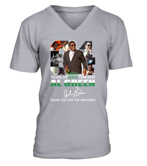 64 Al Green years of 1965-2020 thank you for the memories signature shirtc V-Neck T-shirt