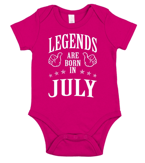 LEGENDS ARE BORN IN JULY Short Sleeve Baby One-Piece