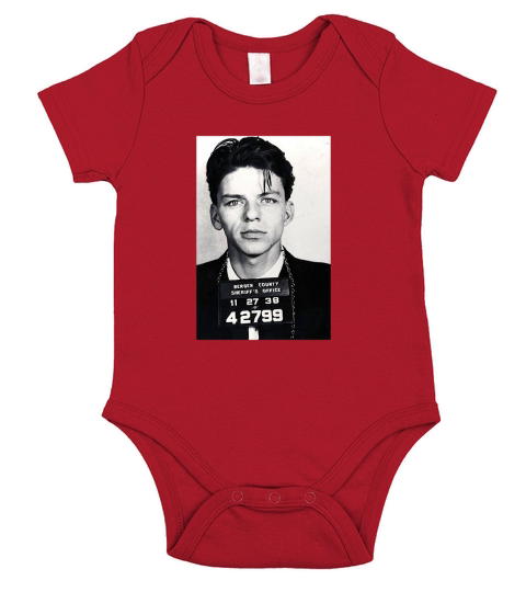 frank sinatra mugshot Short Sleeve Baby One-Piece