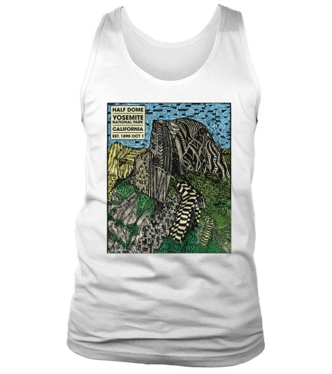 Half Dome Yosemite  Watercolor Tank Top Unisex