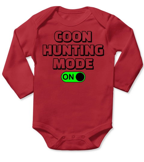 Hunting Mode On Vinatage Raccoon Hunting Gear Long Sleeve Baby One-Piece