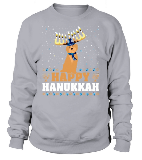 Cute Menorah Chanukah Happy Hanukkah Goldendoodle Women's Sweatshirt