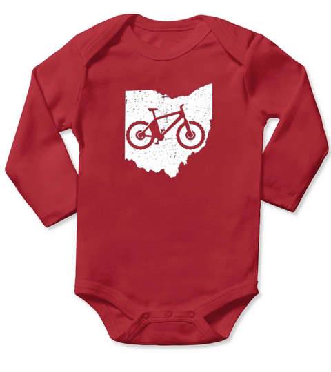 Ohio Mountain Bike Shirt Biking Cycling MTB Biker Gift Tee Long Sleeve Baby One-Piece