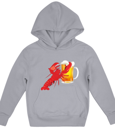 Beer Drinking Lobster Funny Craft Beer TShirt Kids Hoodie