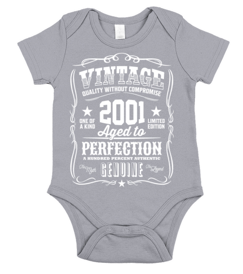 Vintage 2001 Aged to Perfection Short Sleeve Baby One-Piece