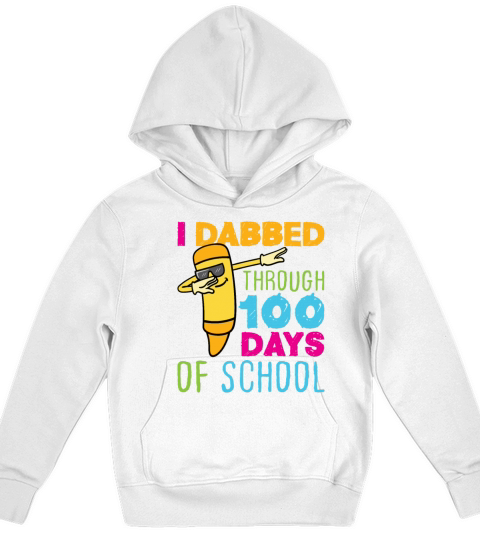 100 Days of School Dabbing Crayon Kids Hoodie
