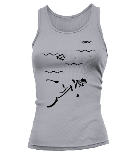 Scuba Diver Man Funny Diving Snorkeling Ocean Tank top Woman