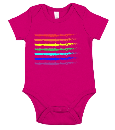 Rainbow Short Sleeve Baby One-Piece