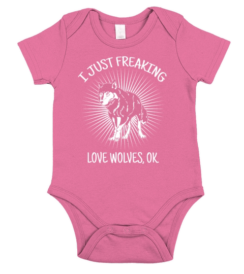 I just freaking love wolves Short Sleeve Baby One-Piece