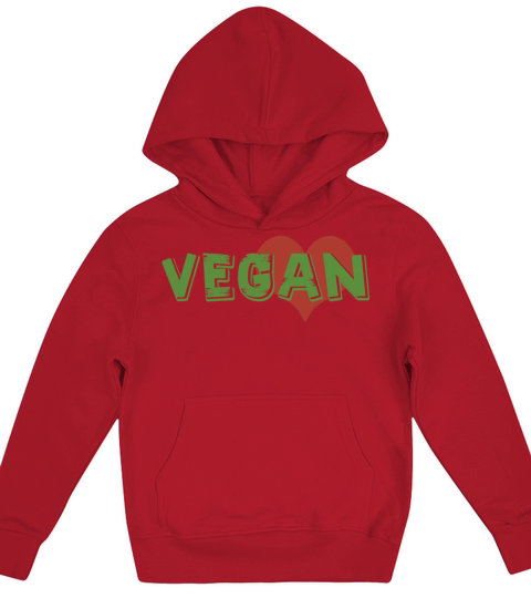 VEGAN HEART Kids Hoodie