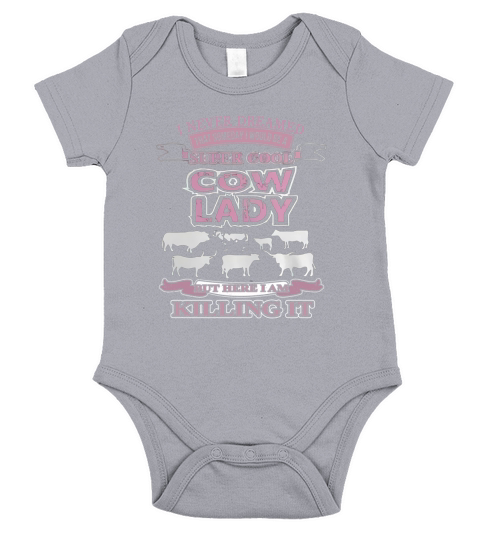 animals - Super Cool Cow Lady Killing Short Sleeve Baby One-Piece