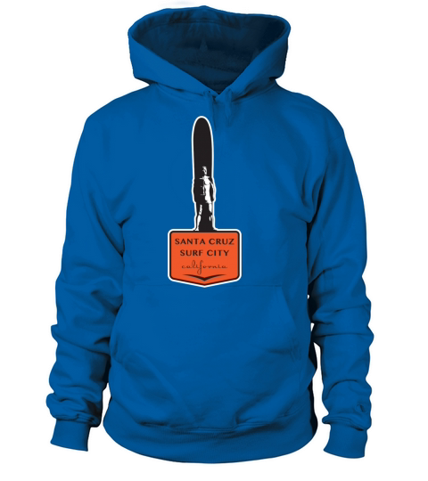 Santa Cruz California Surfer Statue on Podium Men's Hoodie