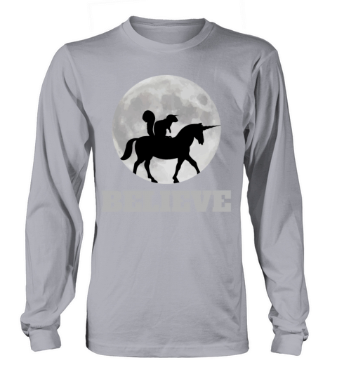 squirrel Unicorn Full Moon Gift Women's Long Sleeve