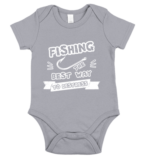 fishing calm destress fish hook fisher gift Short Sleeve Baby One-Piece