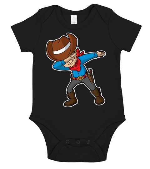 Dabbing Cowboy Country Dab Line Dance Short Sleeve Baby One-Piece