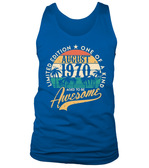August 1970 birthday gifts for men women Vintage Tank Top Unisex