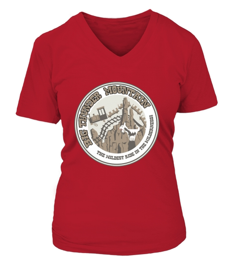 big-thunder-mountain-gray V-neck T-Shirt Woman