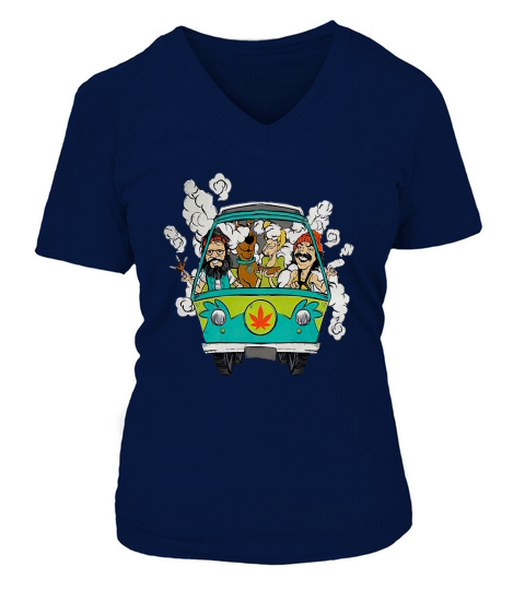 Cheech And Chong With Scooby Smoke shirt V-neck T-Shirt Woman
