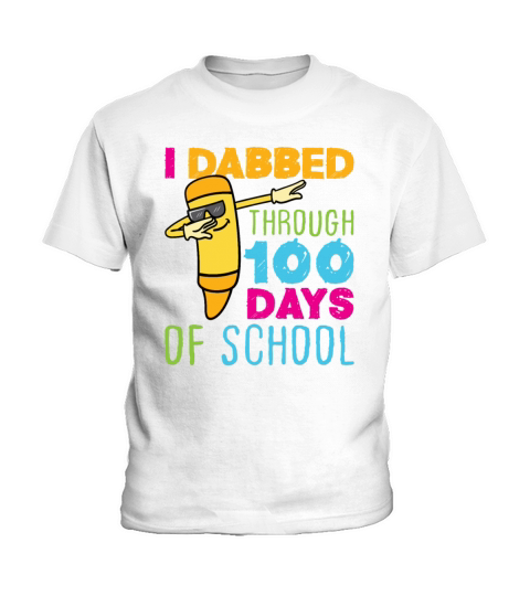 100 Days of School Dabbing Crayon Kids T-Shirt