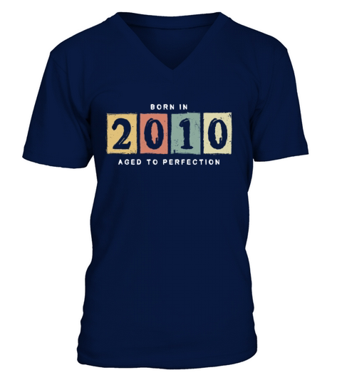 2010 Birthday vintage Gift Idea Men's V-Neck T-shirt