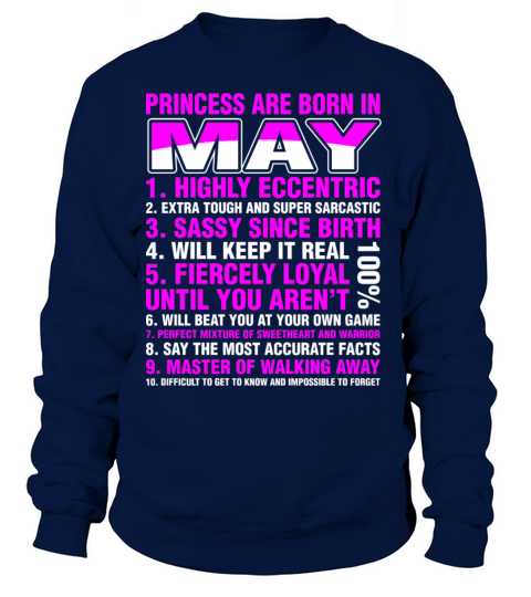 Princess Are Born In May Women's Sweatshirt
