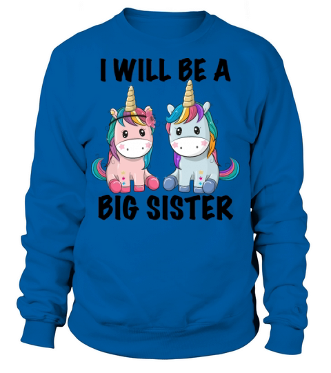 i will be a big sister unicorn Men's Sweatshirt