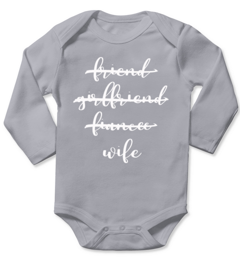 CUTE FRIEND GIRLFRIEND FIANCEE WIFE BRIDE WEDDING Long Sleeve Baby One-Piece