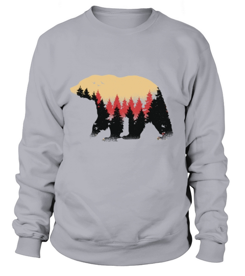 Bear silhouette with mountain scenery Women's Sweatshirt