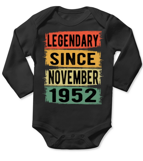 Birthday Gift November 1952 Long Sleeve Baby One-Piece