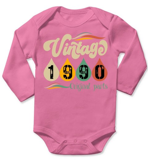 Vintage 1990 Original Parts Long Sleeve Baby One-Piece