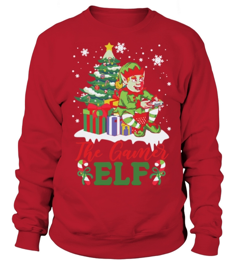 The Gamer Elf Funny Christmasns Xmas Gamer Women's Sweatshirt