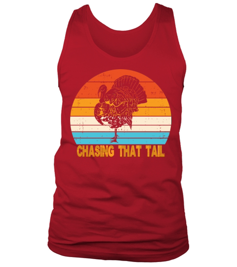 Wild Turkey Hunting Chasing That Tail Funny Vintag Men's Tank Top