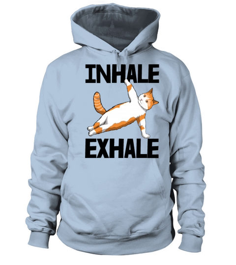 Inhale Exhale Cat Men's Hoodie