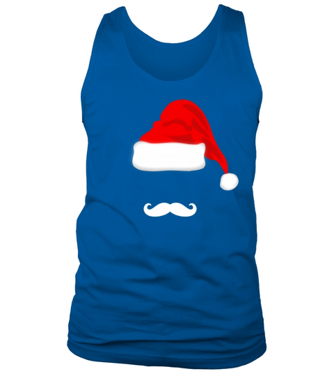 Santa Hat and Mustache Men's Tank Top