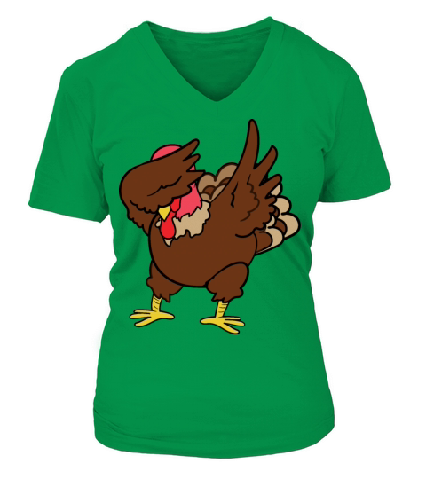 Happy Thanksgiving Dabbing Dab Turkey Gobbler Women's V-Neck T-shirt