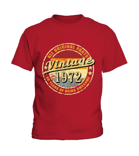 48 Years Of Being Awesome vintage retro 1972 Kids T-Shirt