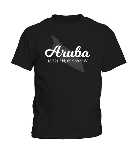 Aruba Island Coordinates Kids T-Shirt