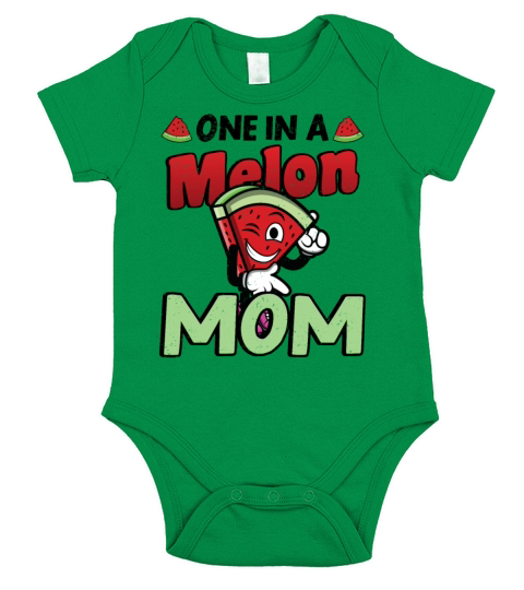 Mother Family Melon Mama Mutti Watermelon Short Sleeve Baby One-Piece