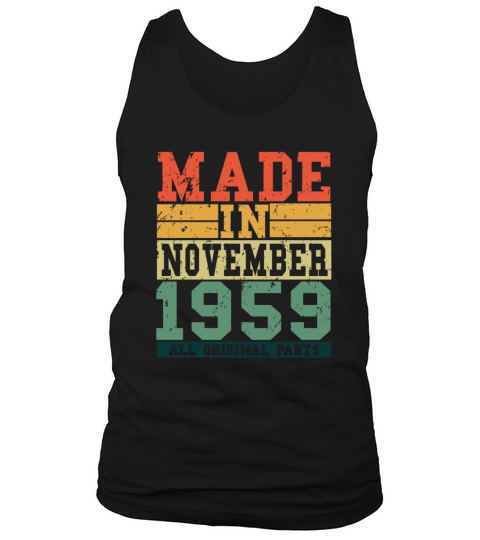 1959 Birthday November Vintage Saying Men's Tank Top