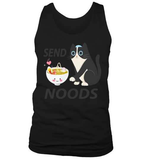 Send Noods Cute Cat Japanese Drwing Men's Tank Top