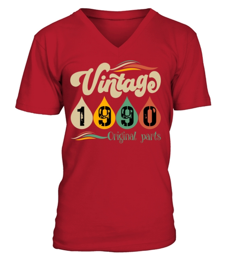 Vintage 1990 Original Parts Men's V-Neck T-shirt