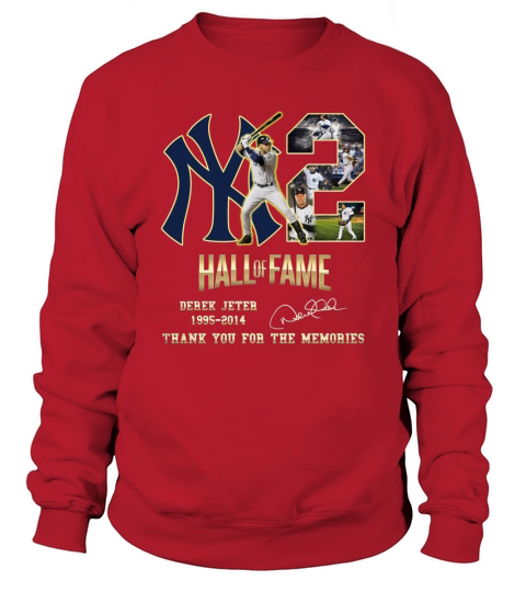 Hall Of Fame Derek Jeter 1995 2014 Thank You For The Memories Signature Sweatshirt Unisex