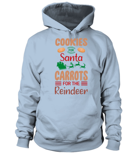 Merry Christmas Cookies For Santa Carrots For The Reindeer Women's Hoodie