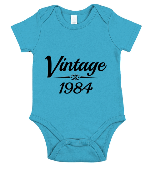 VINTAGE 1984 Short Sleeve Baby One-Piece