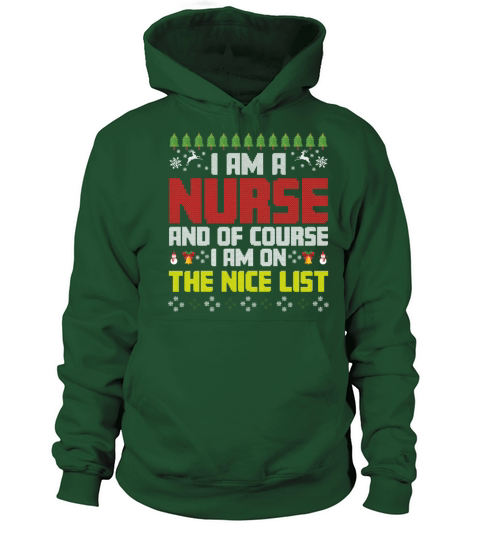 I Am A Nurse And I Am On The Nice List Women's Hoodie