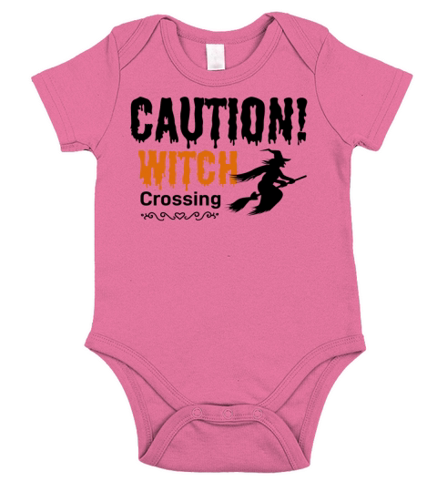 Halloween witch broom Short Sleeve Baby One-Piece