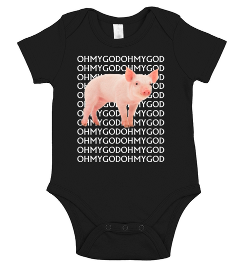 Oh My God Pig TShirt Short Sleeve Baby One-Piece